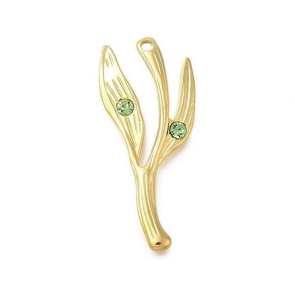 304 Stainless Steel Rhinestone Pendants