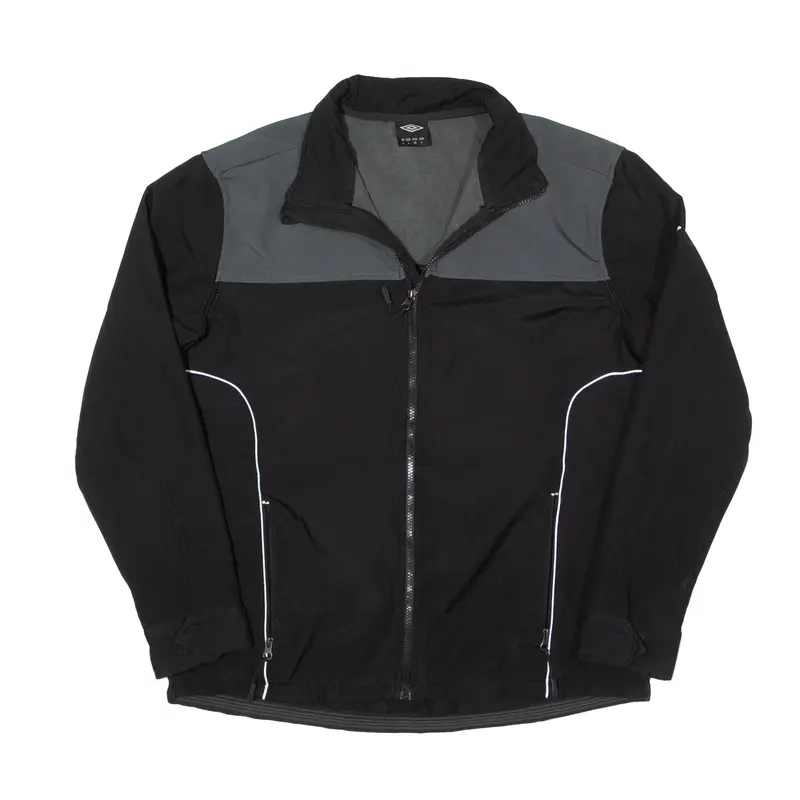 UMBRO Fleece Lined Black Shell Jacket L