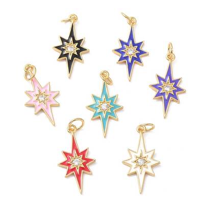 Brass Micro Pave Cubic Zirconia Pendant