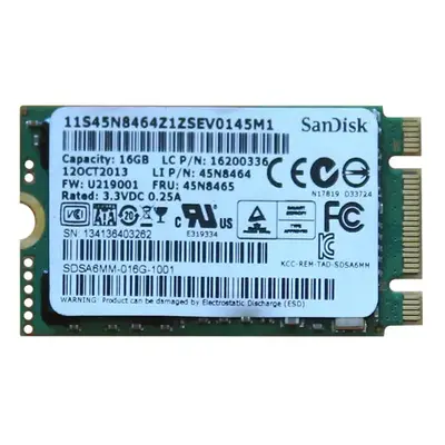 IBM 45N8464 | 16GB Multi-Level Cell SATA 6Gb/s M.2 2280 Solid State Drive
