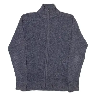 TOMMY HILFIGER Mens Jumper Grey Tight Knit M