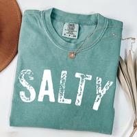Comfort Colors Salty T-Shirt, Retro Summer Beach Tee, Vomen Favorite Top, Summer Outfits Shirt