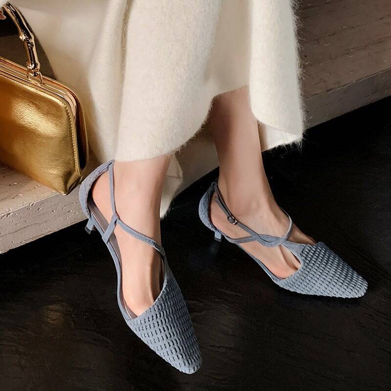 CHIKO Jerick Pointy Toe Kitten Heels Pumps Shoes