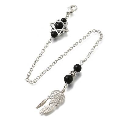 Round Natural Obsidian Dowsing Pendulums