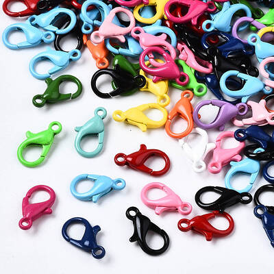 Spray Painted Eco-Friendly Alloy Lobster Claw Clasps