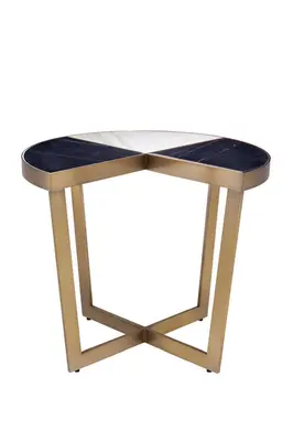 White and Black Marble Side Table | Eichholtz Turino
