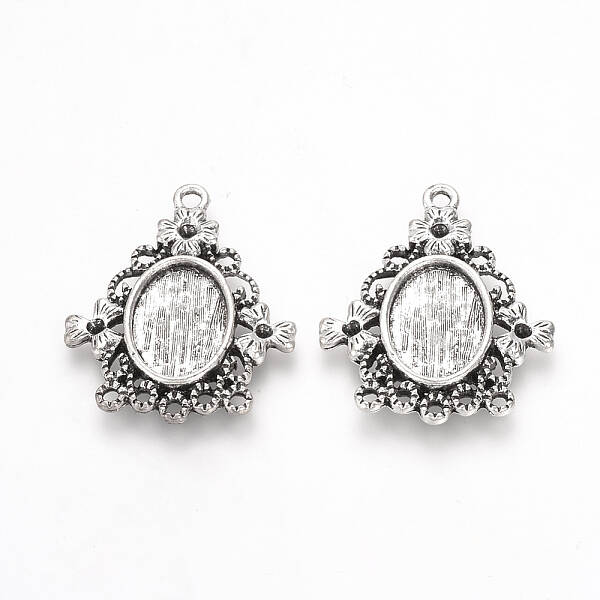 Tibetan Style Alloy Pendant Cabochon Settings