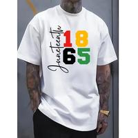 Juneteenth 1865 Black History African American Men's Graphic T-Shirt -  Comfort Fit Breathable 100% Cotton Tee with Vibrant C...