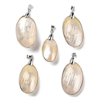 Electroplate Natural Shell Big Pendants