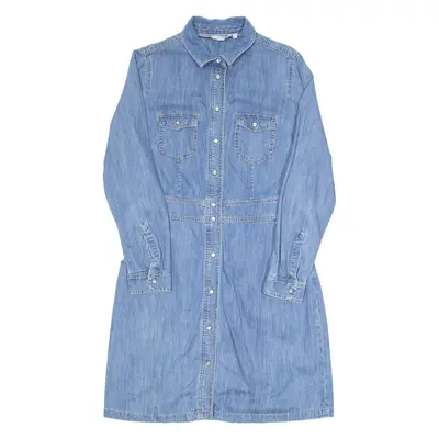 BODEN Womens Shirt Dress Blue Long Sleeve Knee Length UK 12