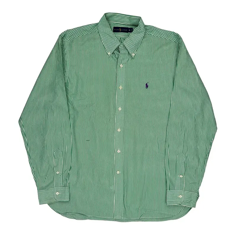 Ralph Lauren Striped Shirt - XL Green Cotton