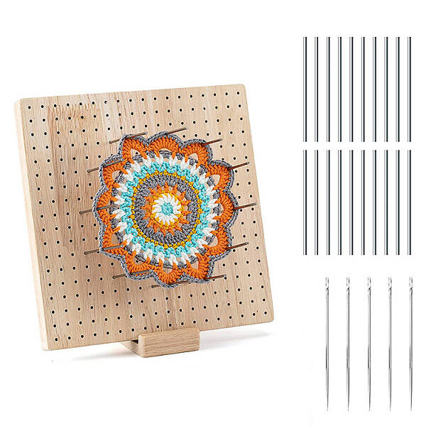 Square Wood Crochet Blocking Board
