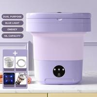 Portable Mini Foldable Washing Machine – 10L Capacity, 3 Modes for Deep Cleaning, Ideal for Travel, Baby Clothes, Underwear...