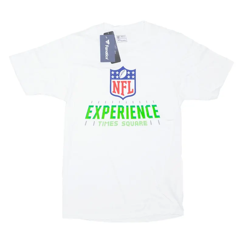 FANATICS NFL Times Square USA T-Shirt White Short Sleeve Mens S