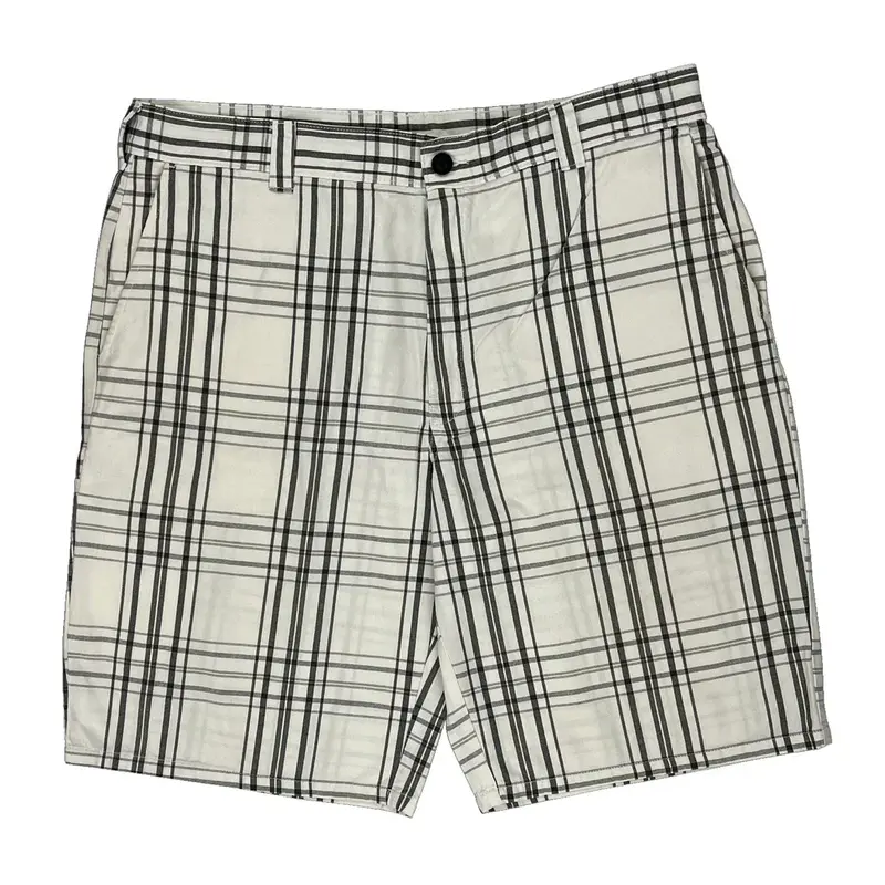 Dickies Checked Shorts - 38W 11L White Cotton