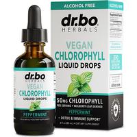 Dr. Bo Vegan Chlorophyll Liquid Drops - Natural Liquid Chlorophyll, Mulberry Derived Supplement - Non-GMO & Delicious Minty F...
