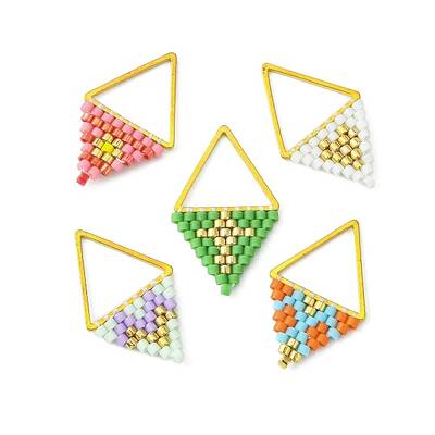 5Pcs 5 Color Handmade MIYUKI Japanese Seed Loom Pattern Seed Beads