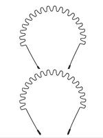 2pcs Simple Wave Design Iron Hair Hoop, Casual Outdoor Sports Headband for Men & Women, Minimalist Hairwear for Daily Used, G...