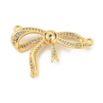 Rack Plating Brass Peg Bail Pendants Micro Pave Clear Cubic Zirconia