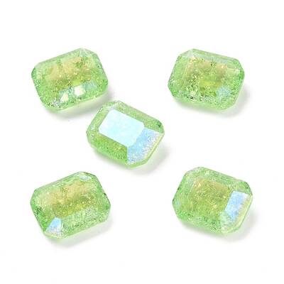 Crackle Moonlight Style Glass Rhinestone Cabochons