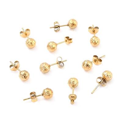 Ion Plating(IP) 304 Stainless Steel Stud Earring Findings