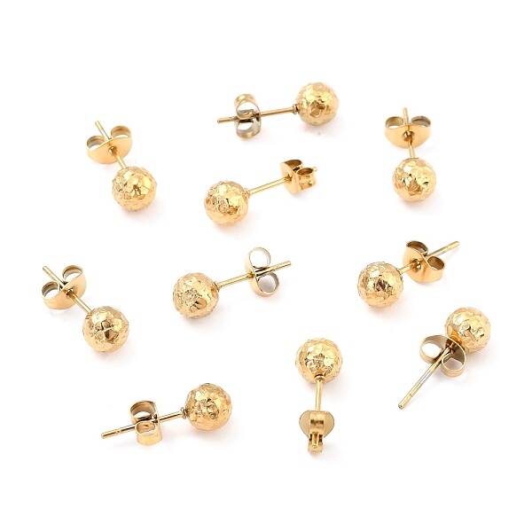 Ion Plating(IP) 304 Stainless Steel Stud Earring Findings