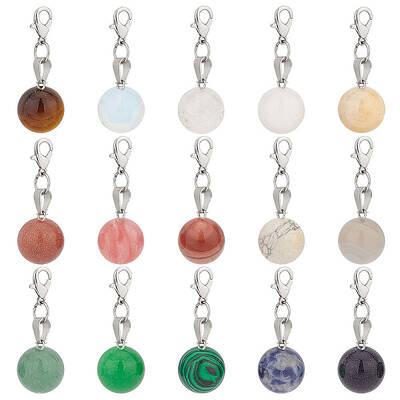 Gemstone Round Pendant Decoration