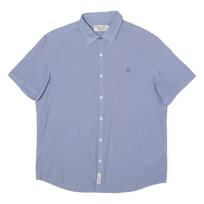 ORIGINAL PENGUIN Mens Shirt Purple Striped L