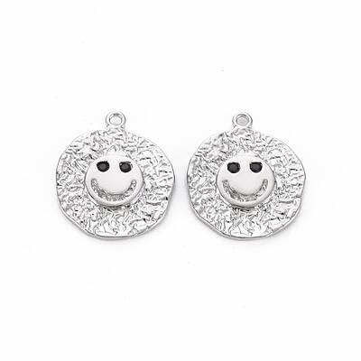 Brass Micro Pave Black Cubic Zirconia Pendants