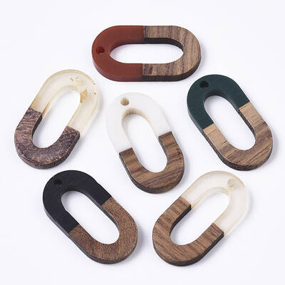 Resin & Walnut Wood Pendants