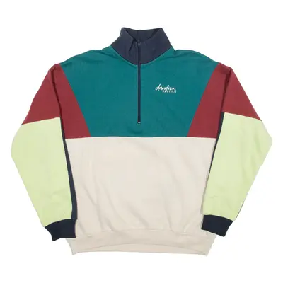 KAOTIKO Womens Sweatshirt Green 1/4 Zip S