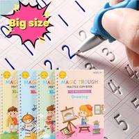 Big size 4 Pcs Reusable Grooved Letter Tracing Preschool Kids Handwriting Books,Magic Ink writing practice books handwriting ...
