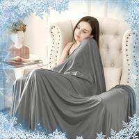 Solid Color Cooling Blanket, Lightweight Breathable Silky Soft Blanket, Comfortable Bedding for Home Bedroom, Perfect Gift fo...