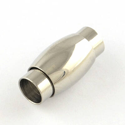 Tarnish Resistant Smooth Surface 316 Surgical Stainless Steel Magnetic Clasps with Glue-in Ends