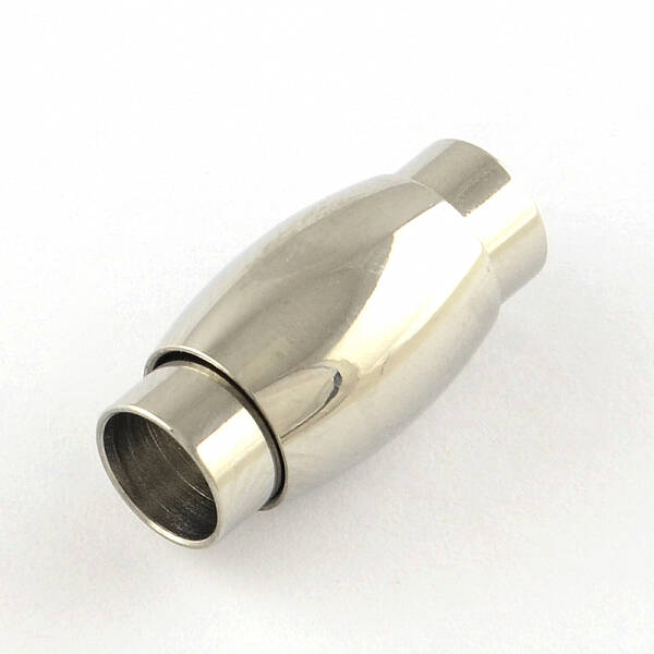Tarnish Resistant Smooth Surface 316 Surgical Stainless Steel Magnetic Clasps with Glue-in Ends