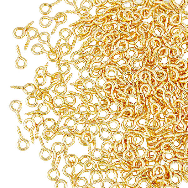 300Pcs 304 Stainless Steel Screw Eye Pin Peg Bails
