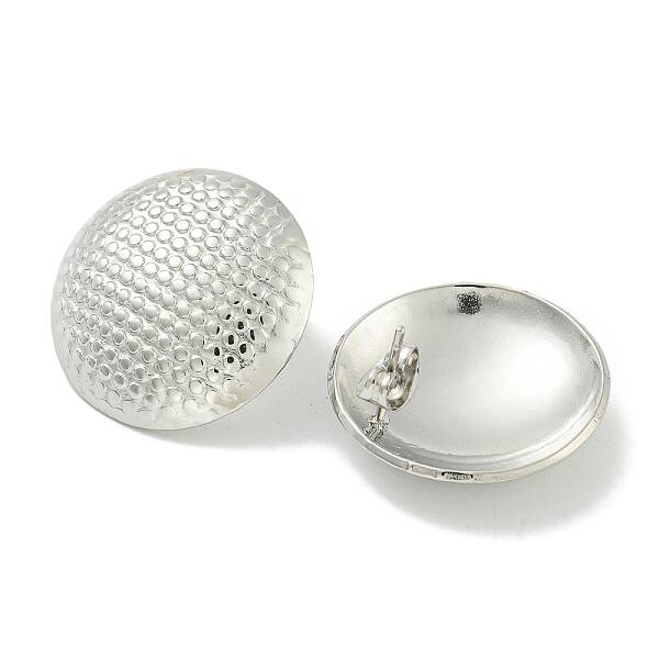 Non-Tarnish Flat Round 304 Stainless Steel Stud Earrings for Women