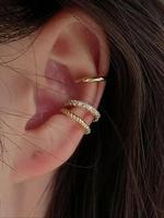 Fashionable Minimalist Ear Cuff, Artificial Gemstone Decor Ear Cuff, Stylish All-match Ear Jewelry for Women & Men for Daily ...