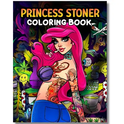 Stoner Coloring Book: Funny Weed Coloring Page for Adults, Trippy & Psychedelic Art for Stress Relief and Relaxation big desi...