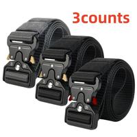 Adjustable Tactical Belt, Outdoor Hunting Battle Survival Nylon Belt, Multifunctional Military Tool Belt for Men, Synthetic