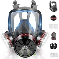 Gas Masks Survival Nuclear and Chemical, Full Face Gas Mask with Activated Carbon Filter