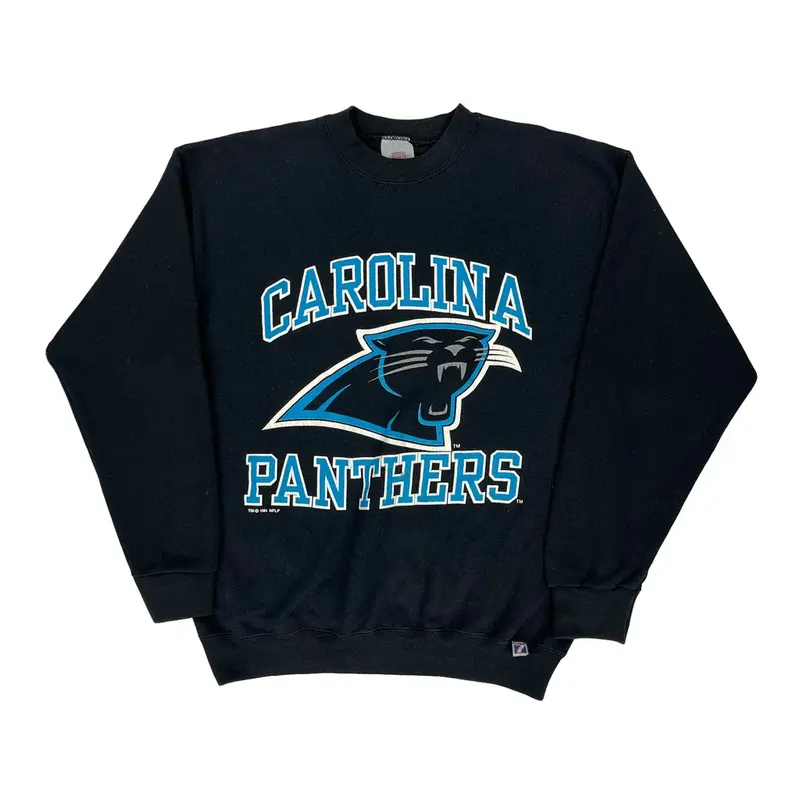 Carolina Panthers Logo 7 Nfl Sweatshirt - Large Black Cotton