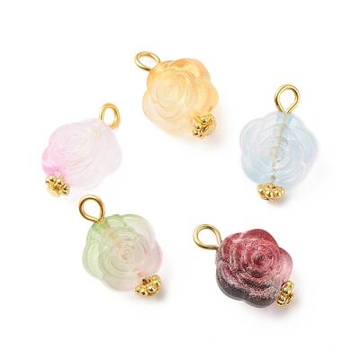 Two Tone Spray Painted Transparent Acrylic Pendants