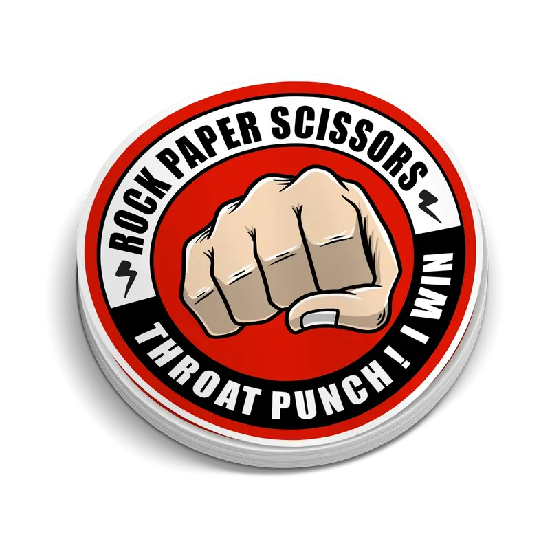 Throat Punch Hardhat Sticker