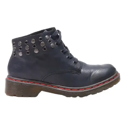 REIKER Ankle Boots Blue Leather Womens UK 6