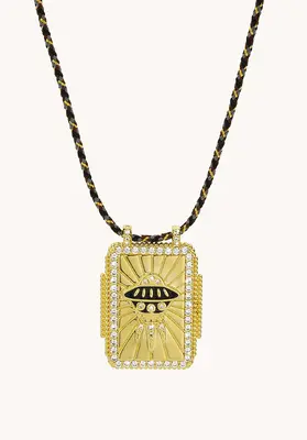 Necklace Flying Saucer Co-238g Gold | Color: GOLD | Size: U