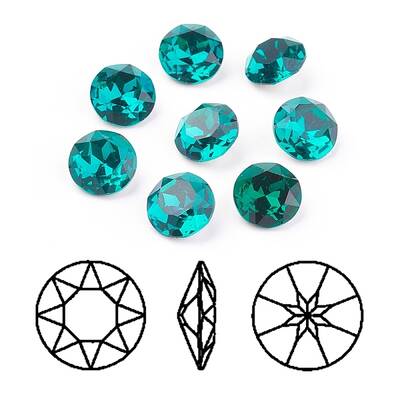 Pointed Back & Back Plated Glass Rhinestone Cabochons
