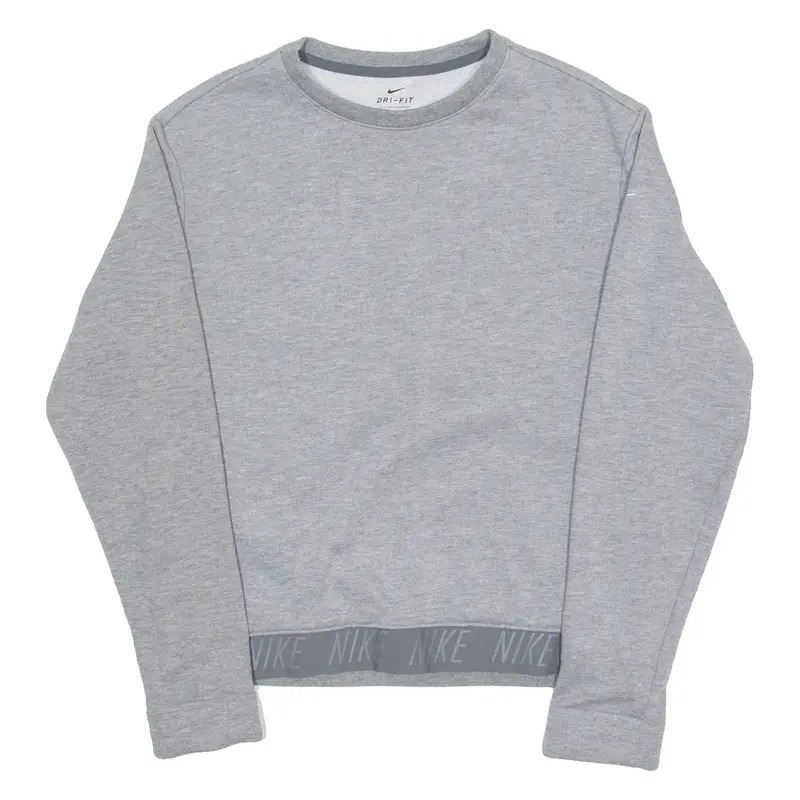 NIKE Womens Sweatshirt Grey Crew Neck S