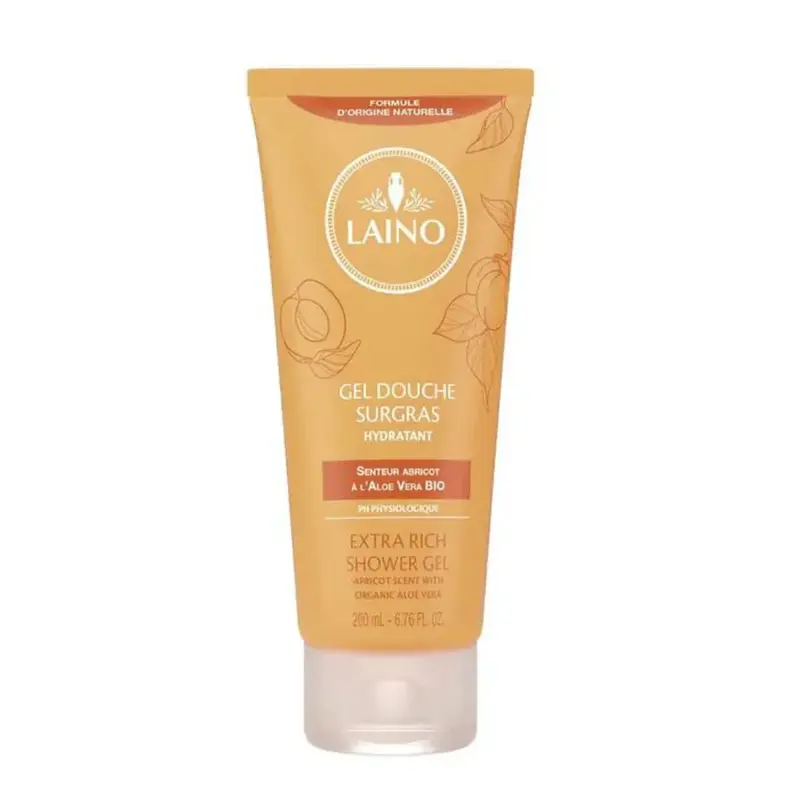 Laino Sugras Moisturizing Shower Gel Aloe Vera Organic Apricot 200ml