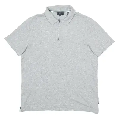 TED BAKER 1/4 Zip Mens Polo Shirt Grey M
